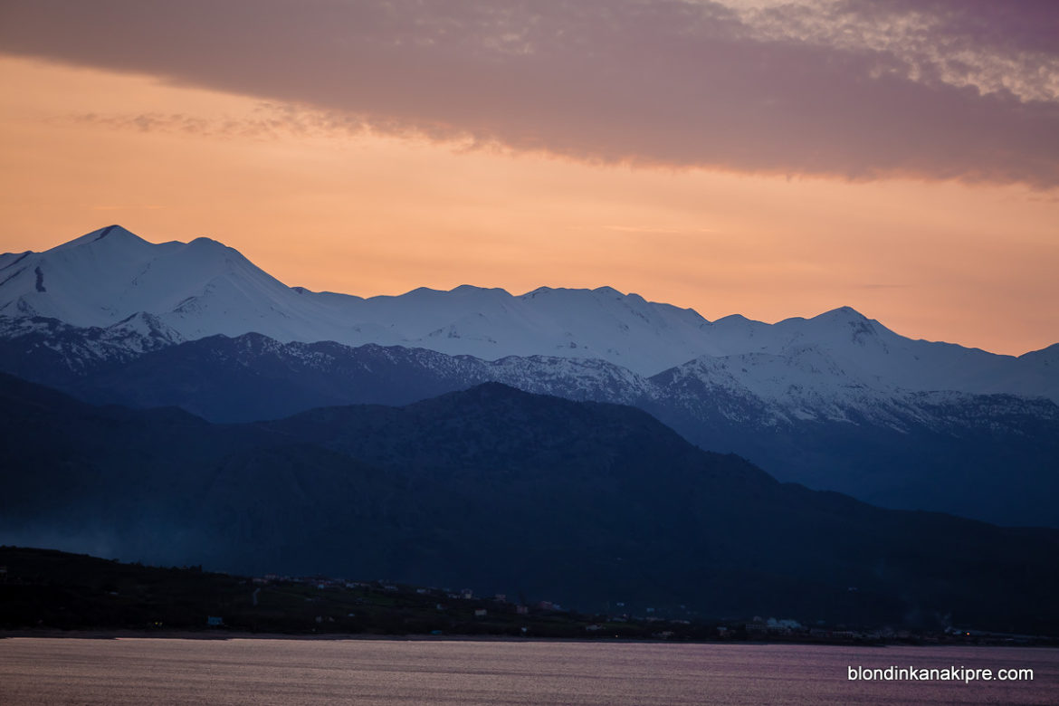 Крит: Ретимно, крепость и окрестности. Закат.